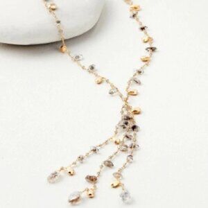 Soft Surroundings Ratana Herkimer Diamond Crystal Tassel Necklace NWT $130